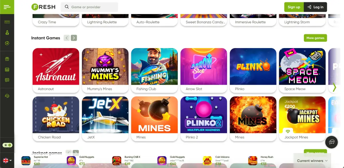 Starting a round in chicken Road with multiplier tiles visible