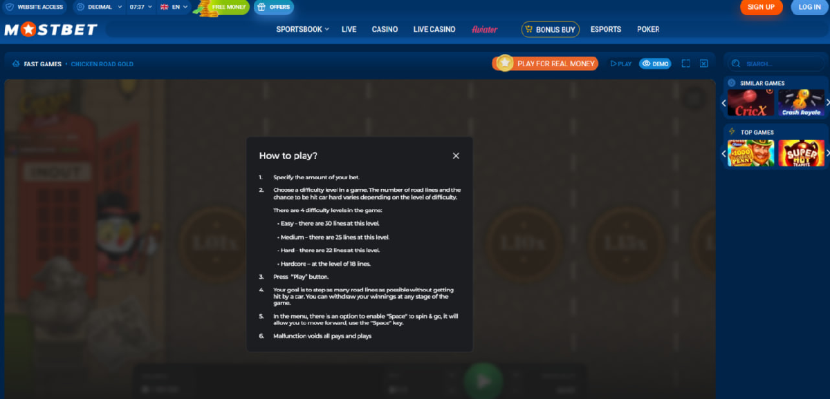 Casinos where you can play Chicken Road Gold online