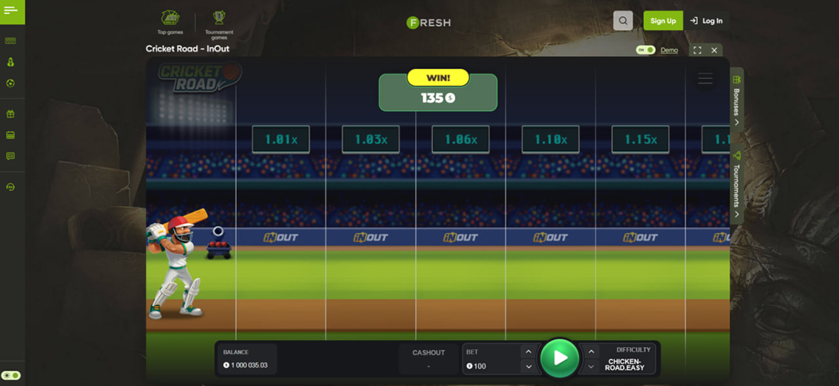 Possible strategies for the Cricket Road game and multiplier timing Possible strategies for the Cricket Road game and multiplier timing