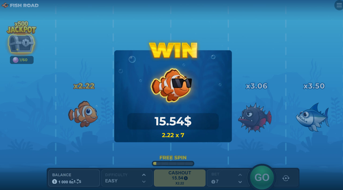Real money vs demo mode in Fish Road
